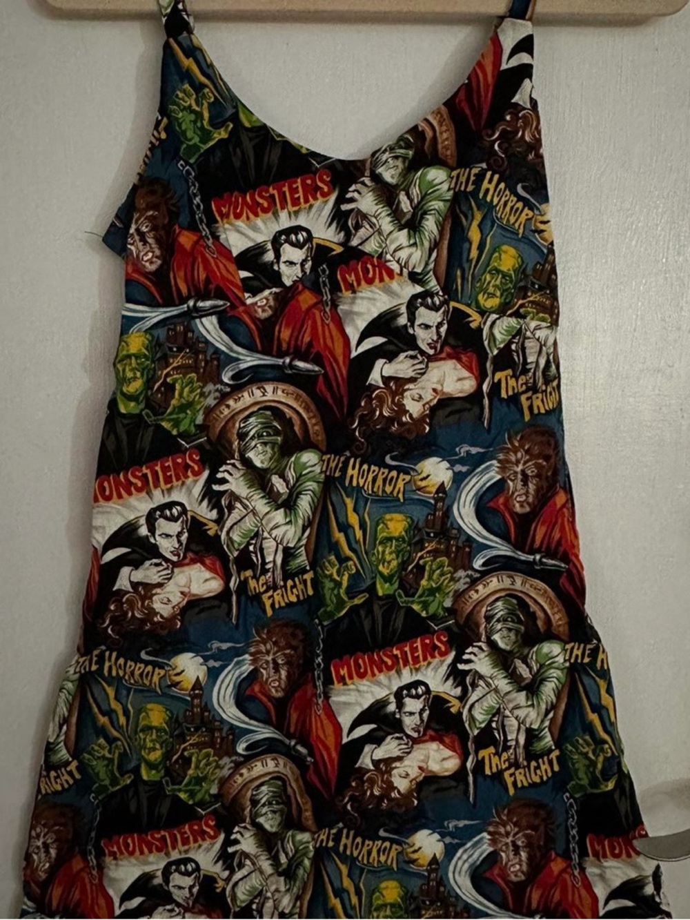 Paper Doll Productions Classic Monster Print Dress